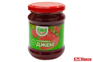 ДЖЕМ КЛУБНИЧНЫЙ 320Г СТ/Б (СЕМЬЯ ДОВОЛЬНА)