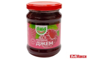 ДЖЕМ МАЛИНОВЫЙ 320Г СТ/Б (СЕМЬЯ ДОВОЛЬНА)