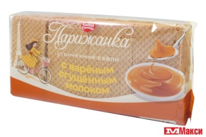 ВАФЛИ "ПАРИЖАНКА" С ВАРЕНЫМ СГУЩЕННЫМ МОЛОКОМ 210Г (СЛАДКАЯ СЛОБОДА)