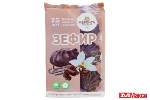 ЗЕФИР ГЛАЗИРОВАННЫЙ С АРОМАТОМ ВАНИЛИ 190Г (МЕРЕНГА) 
