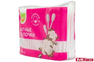 ПАЛОЧКИ ВАТНЫЕ 200ШТ (СЕМЬЯ ДОВОЛЬНА) ПАКЕТ