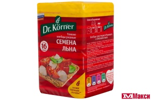 ХЛЕБЦЫ "DR.KERNER" РЖАНЫЕ С СЕМЕНАМИ ЛЬНА 100Г