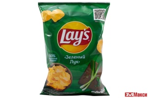 ЧИПСЫ "LAY'S" МОЛОДОЙ ЗЕЛЕНЫЙ ЛУК 70Г (PEPSI)