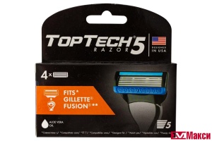 КАССЕТЫ "TOPTECH" RAZOR 5 4ШТ