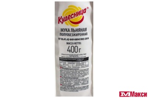 МУКА ЛЬНЯНАЯ "КУДЕСНИЦА" ПОЛУОБЕЗЖИРЕННАЯ 400Г