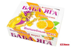 ЖЕВАТЕЛЬНАЯ КОНФЕТА "БАБА-ЯГА" 10Г (ЭВРИКА)(апельсин)
