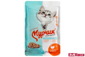 КОРМ Д/КОШЕК "МУРЧИК" В СОУСЕ 75Г В АССОРТ.(с индейкой)