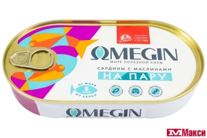 САЛАКА "OMEGIN" В МАСЛЕ С МАСЛИНАМИ 175Г Ж/Б КЛЮЧ (ЗА РОДИНУ)