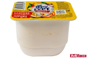 ЙОГУРТ "ФРУГУРТ" 2% 240Г ВАННОЧКА (ВБД) (БЗМЖ)(персик маракуйя)