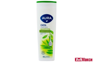 ШАМПУНЬ ДЛЯ ВОЛОС "AURA" 380МЛ(сила и укрепление)