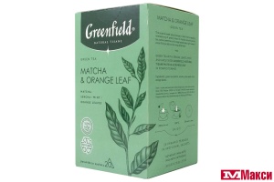 ЧАЙ ЗЕЛЕНЫЙ "GREENFIELD" NATURAL TISANE MATCHA&ORANGE LEAF 20ПИРАМИДОК (ОРИМИ-ТРЭЙД) 
