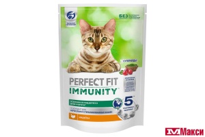 КОРМ Д/КОШЕК "PERFECT FIT" ИММУНИТЕТ 580Г(индейка, спирулина, клюква)