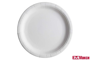 ТАРЕЛКА ОДНОРАЗОВАЯ КАРТОННАЯ БЕЛАЯ 6ШТ (СЕМЬЯ ДОВОЛЬНА)