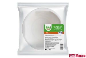 ТАРЕЛКА ОДНОРАЗОВАЯ ГЛУБОКАЯ БЕЛАЯ 0,6Л 12ШТ (СЕМЬЯ ДОВОЛЬНА)