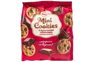 ПЕЧЕНЬЕ СДОБНОЕ "MINI СOOKIES" 200Г (БРЯНКОНФИ)(с кусочками шоколада)