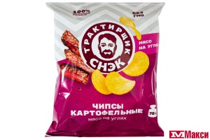 ЧИПСЫ КАРТОФЕЛЬНЫЕ СО ВКУСОМ МЯСА НА УГЛЯХ "ТРАКТИРЩИК СНЭК" 70Г