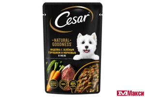 КОРМ ДЛЯ СОБАК "CESAR" 80Г ПАУЧ (с индейкой, горохом и морковью в желе)