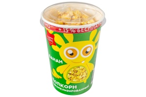 ПОПКОРН "HAPPY CORN" БАНАН 100Г СТАКАН
