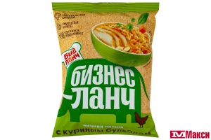 ЛАПША БЫСТРОГО ПРИГОТОВЛЕНИЯ "БИЗНЕС ЛАНЧ" ЯИЧНАЯ 60Г ПАКЕТ(с куриным бульоном)