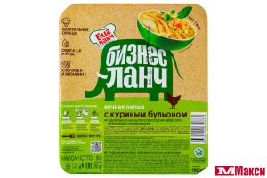 ЛАПША БЫСТРОГО ПРИГОТОВЛЕНИЯ "БИЗНЕС ЛАНЧ" ЯИЧНАЯ 90Г ЛОТОК(с куриным бульоном)