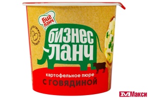 ПЮРЕ КАРТОФЕЛЬНОЕ "БИЗНЕС ЛАНЧ" С ГОВЯДИНОЙ 40Г СТАКАН