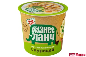 ПЮРЕ КАРТОФЕЛЬНОЕ "БИЗНЕС ЛАНЧ" С КУРИЦЕЙ 40Г СТАКАН