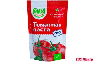 ПАСТА ТОМАТНАЯ "СЕМЬЯ ДОВОЛЬНА" 70Г ДОЙ ПАК