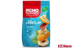 МЮСЛИ ЗАПЕЧЕННЫЕ "ЯСНО СОЛНЫШКО" ОРЕХОВЫЕ 300Г
