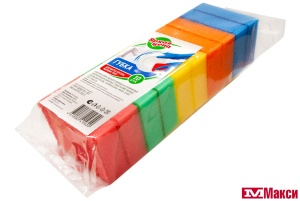 ГУБКА ДЛЯ ПОСУДЫ "ЯРКАЯ ЦЕНА" МАКСИ 10ШТ