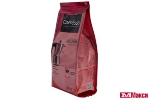 КОФЕ В ЗЕРНАХ "COFFESSO" ALLURE 250Г ПАКЕТ (МАЙ)