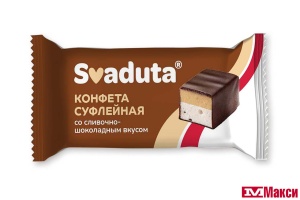 КОНФЕТЫ ГЛАЗИРОВАННЫЕ "SVADUTA" СУФЛЕ СО СЛИВОЧНО-ШОКОЛАДНЫМ ВКУСОМ