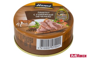 ПАШТЕТ "ХАМЕ" 100Г Ж/Б КЛЮЧ(с говяжьей печенью)