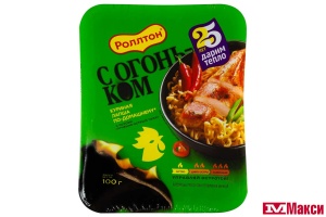 ЛАПША БЫСТРОГО ПРИГОТОВЛЕНИЯ "РОЛЛТОН" ЯИЧНАЯ КУРИНАЯ ПО-ДОМАШНЕМУ С СОУСОМ ОГНЕННО-ОСТРЫЙ ЧИЛИ 100Г