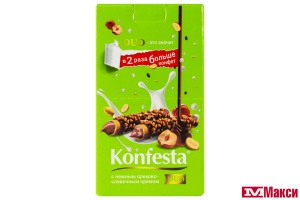 КОНФЕТА ГЛАЗИРОВННАЯ "KONFESTA DUO" С ОРЕХОВО-СЛИВОЧНЫМ КРЕМОМ 38Г (КОНФЕСТА)
