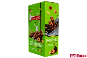 КОНФЕТА ГЛАЗИРОВННАЯ "KONFESTA DUO" С ОРЕХОВО-СЛИВОЧНЫМ КРЕМОМ 38Г (КОНФЕСТА)
