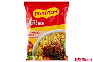 ВЕРМИШЕЛЬ БЫСТРОГО ПРИГОТОВЛЕНИЯ "РОЛЛТОН" НА ДОМАШНЕМ БУЛЬОНЕ С ГОВЯДИНОЙ 60Г 