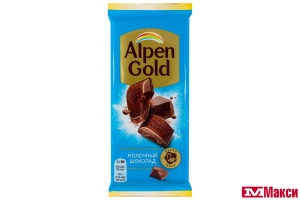 ШОКОЛАД "АЛЬПЕН ГОЛД" МОЛОЧНЫЙ 80Г (МОН' ДЭЛИС РУСЬ)
