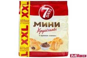 КРУАССАНЫ "7 DAYS" МИНИ C КРЕМОМ КАКАО 335Г