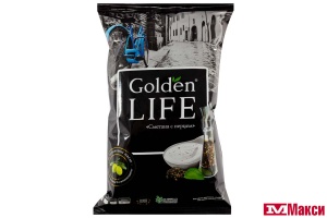 ЧИПСЫ "GOLDEN LIFE" СМЕТАНА С ПЕРЦЕМ 90Г (МОСКОВСКИЙ КАРТОФЕЛЬ)