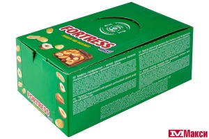 ШОКОЛАДНЫЙ БАТОНЧИК "FORTRESS" MAXI С КАРАМЕЛЬЮ, АРАХИСОМ И ФУНДУКОМ 50Г (НЕВСКИЙ КОНДИТЕР)