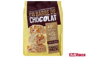 КОНФЕТЫ "CO BARRE DE CHOCOLAT" МУЛЬТИЗЛАКОВЫЕ С БЕЛОЙ ГЛАЗУРЬЮ 135Г (В.А.Ш ШОКОЛАТЬЕ)