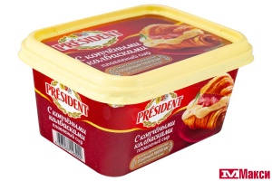 СЫР "ПРЕЗИДЕНТ" ПЛАВЛЕНЫЙ 45% 400Г (ЛАКТАЛИС) (БЗМЖ)(с копчеными колбасками)