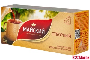 ЧАЙ "МАЙСКИЙ" ОТБОРНЫЙ ЦЕЙЛОН ЧЕРНЫЙ 25 ПАКЕТИКОВ (МАЙ)