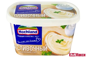 СЫР ПЛАВЛЕНЫЙ "ХОХЛАНД" СЛИВОЧНЫЙ 55% 400Г (HOCHLAND) (БЗМЖ)