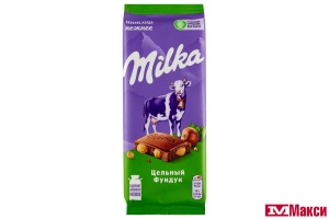 ШОКОЛАД "МИЛКА" МОЛОЧНЫЙ С ЦЕЛЬНЫМ ФУНДУКОМ 80Г (МОН' ДЭЛИС РУСЬ)