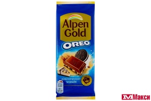 ШОКОЛАД "АЛЬПЕН ГОЛД" ОРЕО КЛАССИЧЕСКИЙ ЧИЗКЕЙК 85Г (МОН' ДЭЛИС РУСЬ)