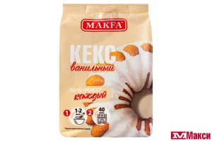 СМЕСЬ МУЧНАЯ "КЕКС ВАНИЛЬНЫЙ" 300Г (МАКФА) 