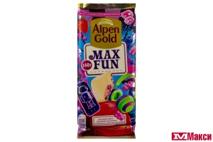 ШОКОЛАД "АЛЬПЕН ГОЛД" МАКСФАН ЯГОДНЫЙ МИКС БЕЛЫЙ 140Г (МОН' ДЭЛИС РУСЬ)