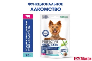 ЛАКОМСТВО ДЛЯ СОБАК "PERFECT FIT" С ГОВЯДИНОЙ ЗДОРОВЬЕ ПОЛОСТИ РТА 90Г