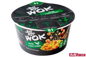 ЛАПША БЫСТРОГО ПРИГОТОВЛЕНИЯ "БИГ БОН WOK" 85Г(курица в соусе "терияки")